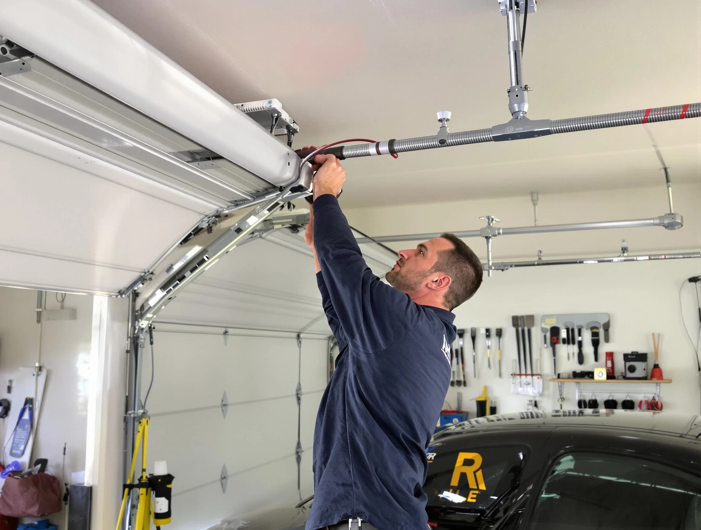 Mahwah Garage Door Repair technician performing garage door cable repair in Mahwah