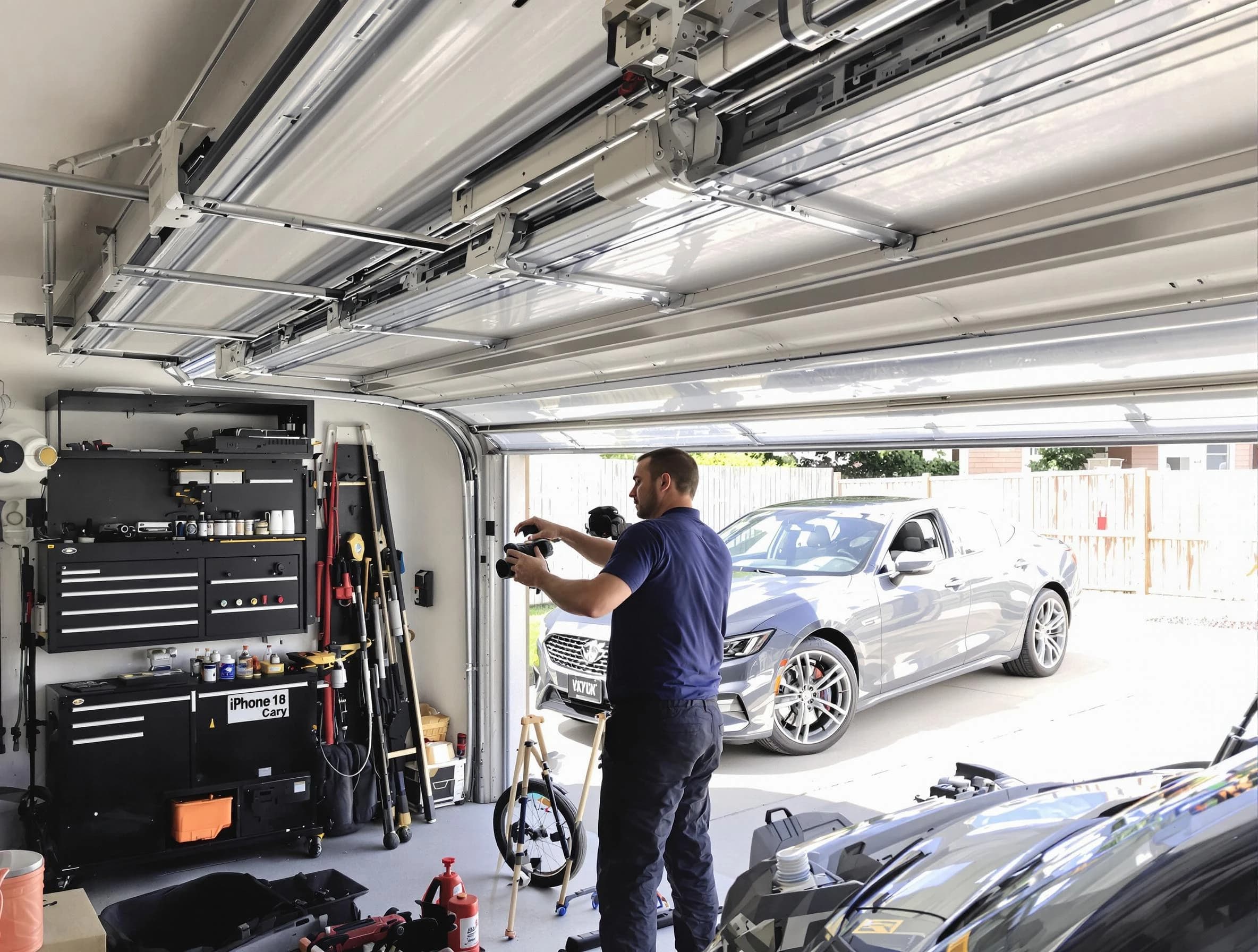 Mahwah Garage Door Repair technician fixing noisy garage door in Mahwah