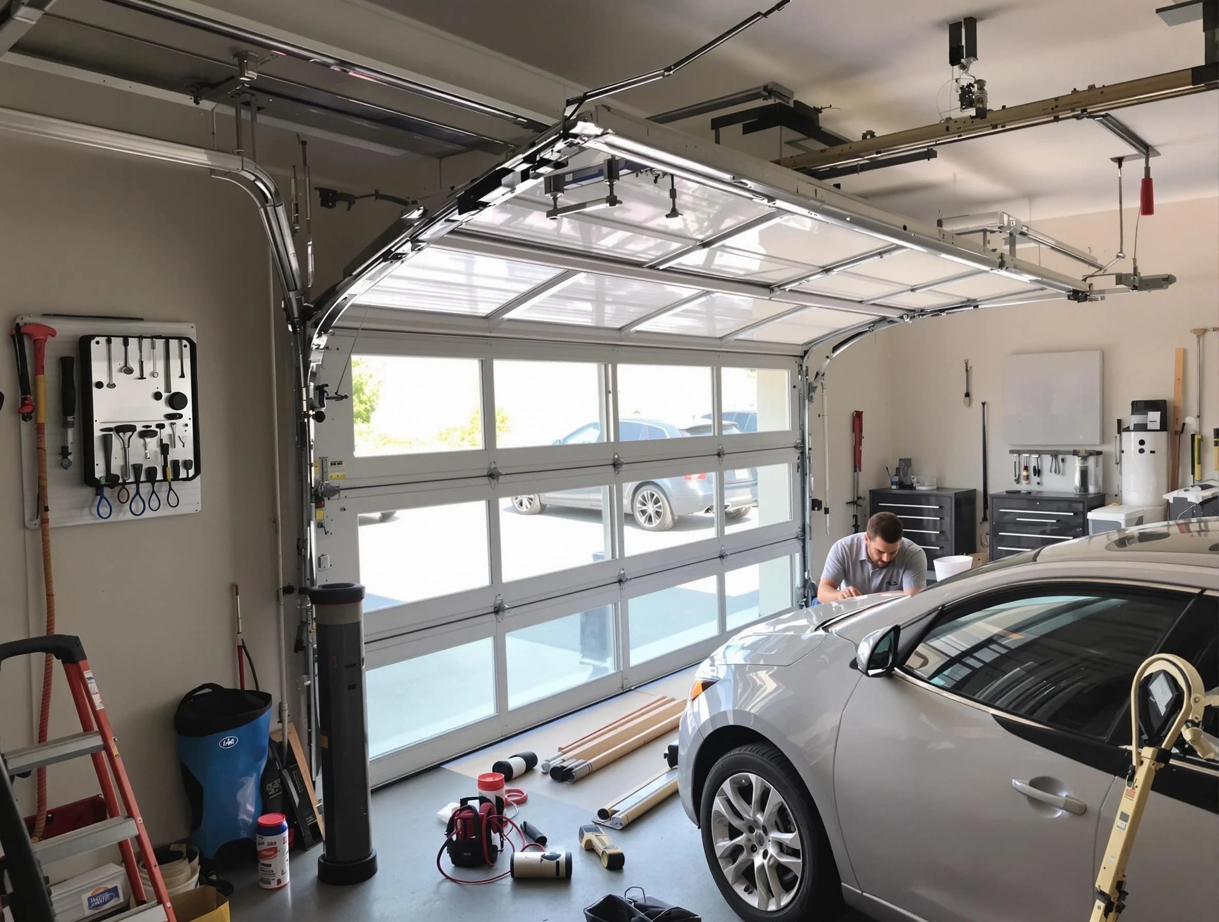 Garage door noise reduction service by Mahwah Garage Door Repair in Mahwah