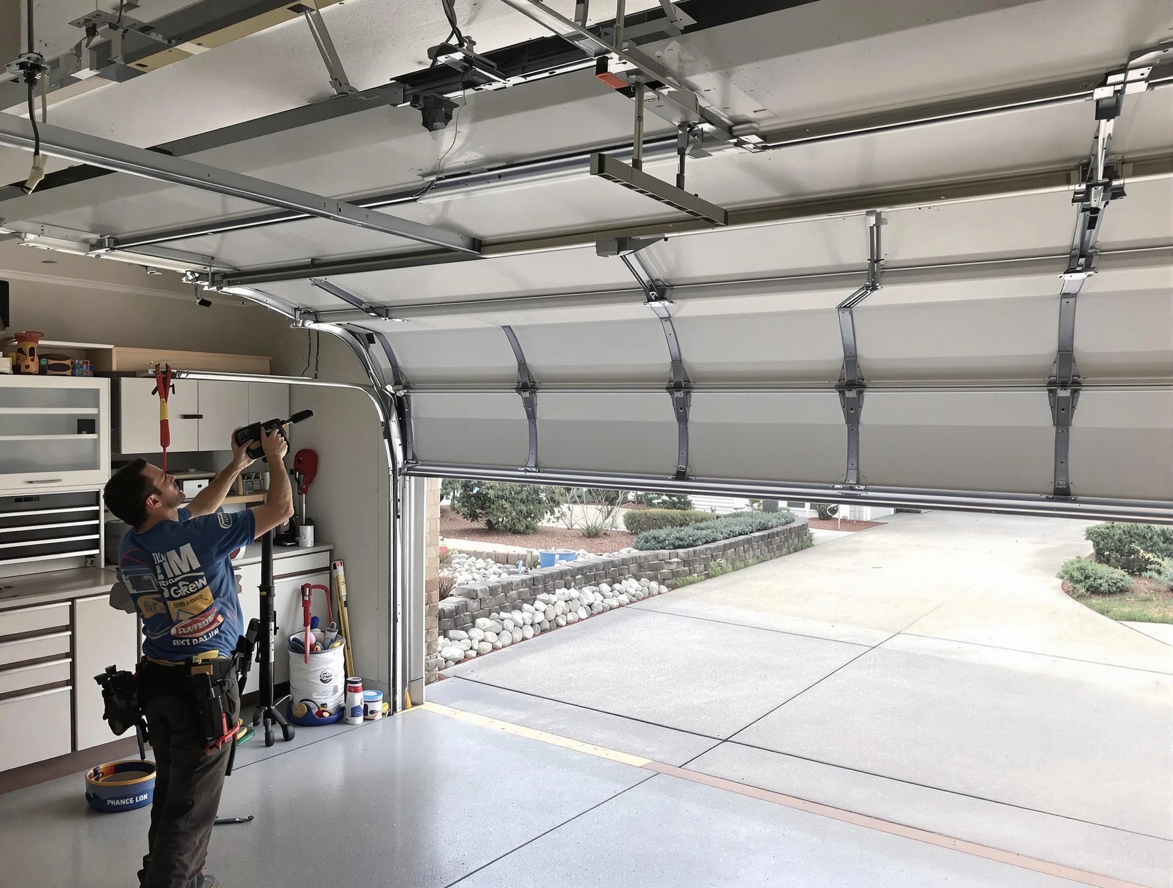 Garage door track repair service by Mahwah Garage Door Repair in Mahwah