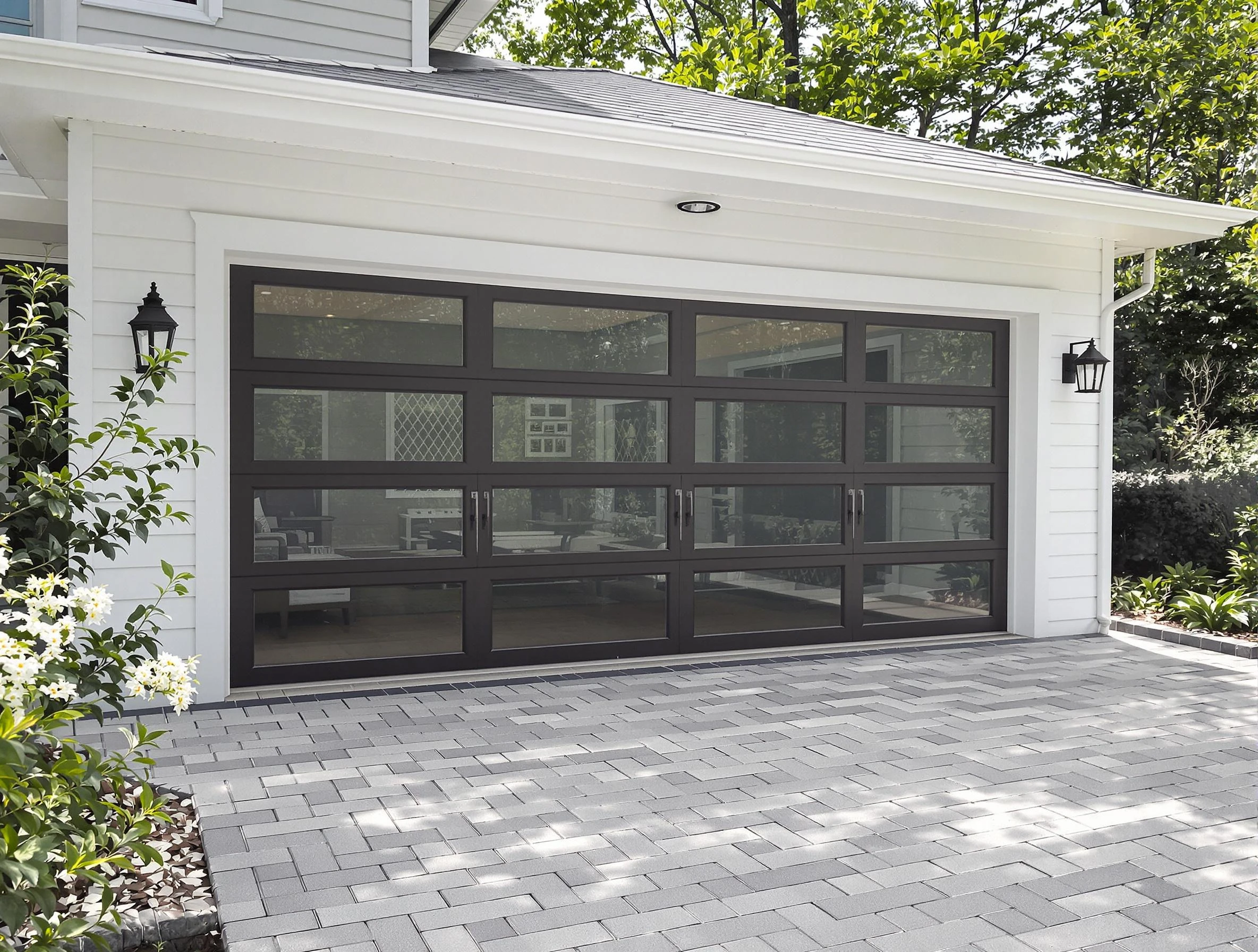 Mahwah Garage Door Repair design specialist presenting custom garage door options to Mahwah homeowner