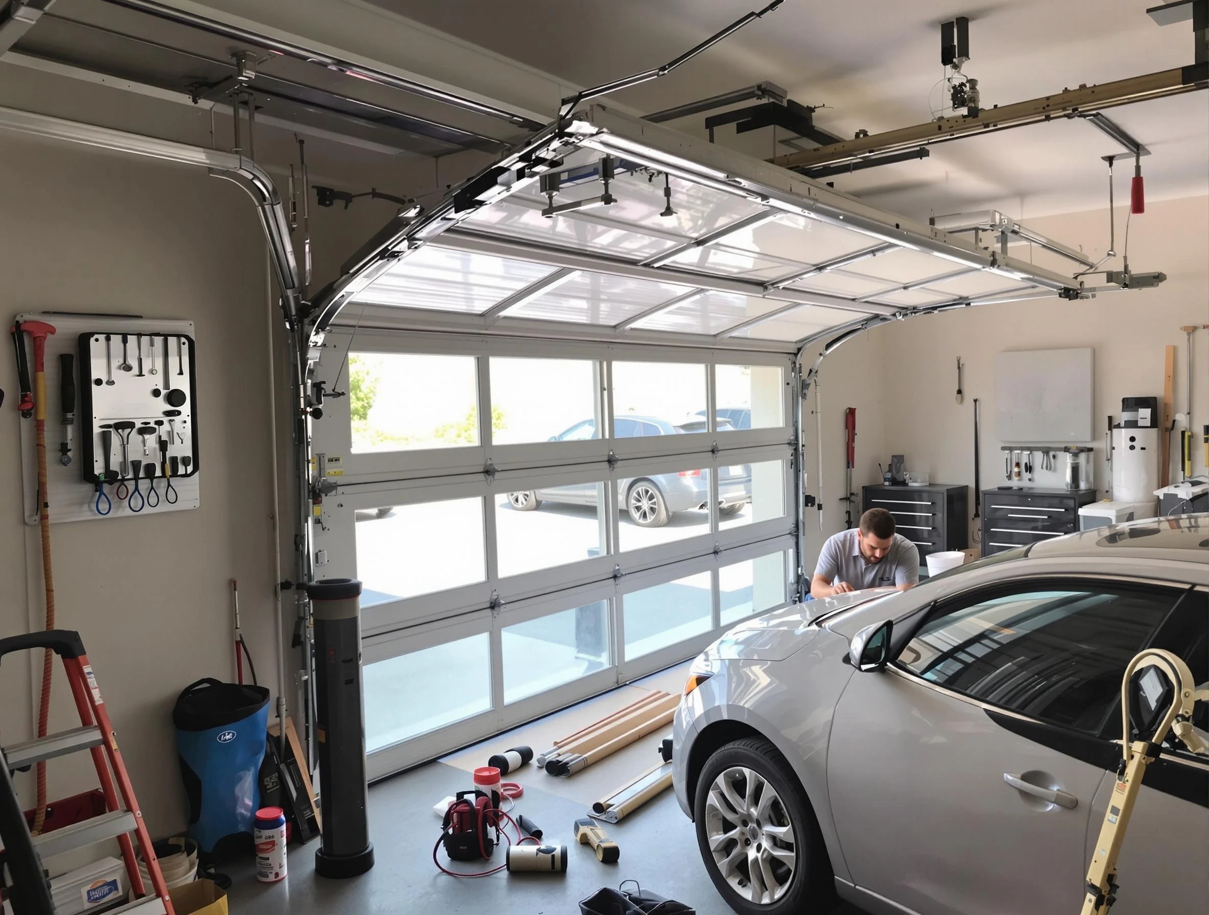 Garage door noise reduction service by Mahwah Garage Door Repair in Mahwah